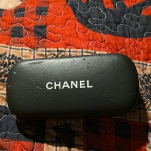 CHANEL Black Eyewear Case Eye Glass Case